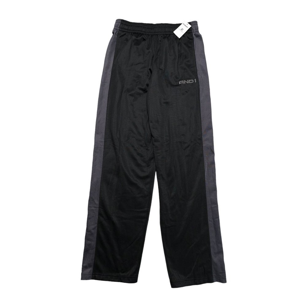 And1 Sweatpants Mens Size Small Black Gray Basketball Track Pants Elastic Casual